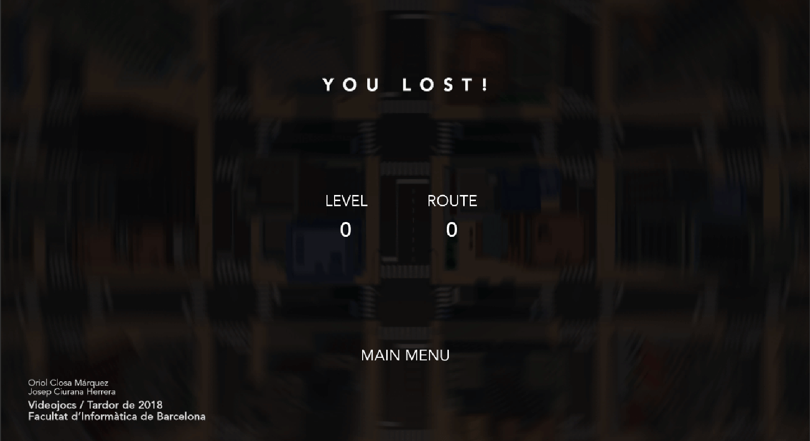 Does Not Compute lost screen